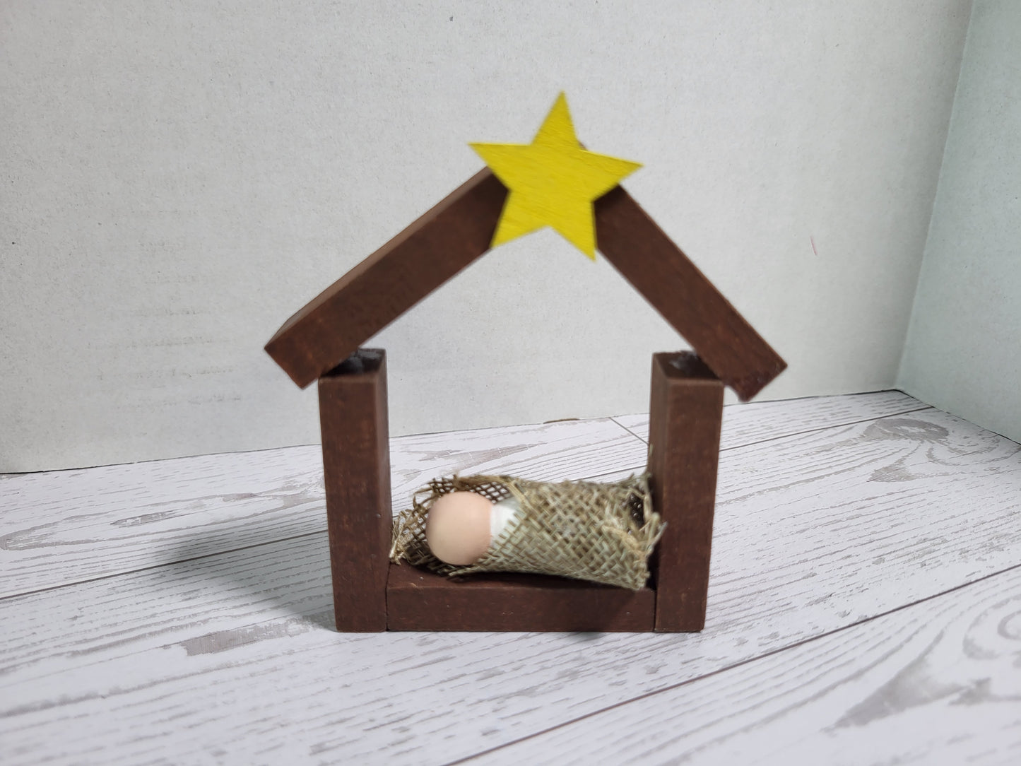 Handmade Religious Christmas Shelf Sitters - Rustic Wooden Décor Collection