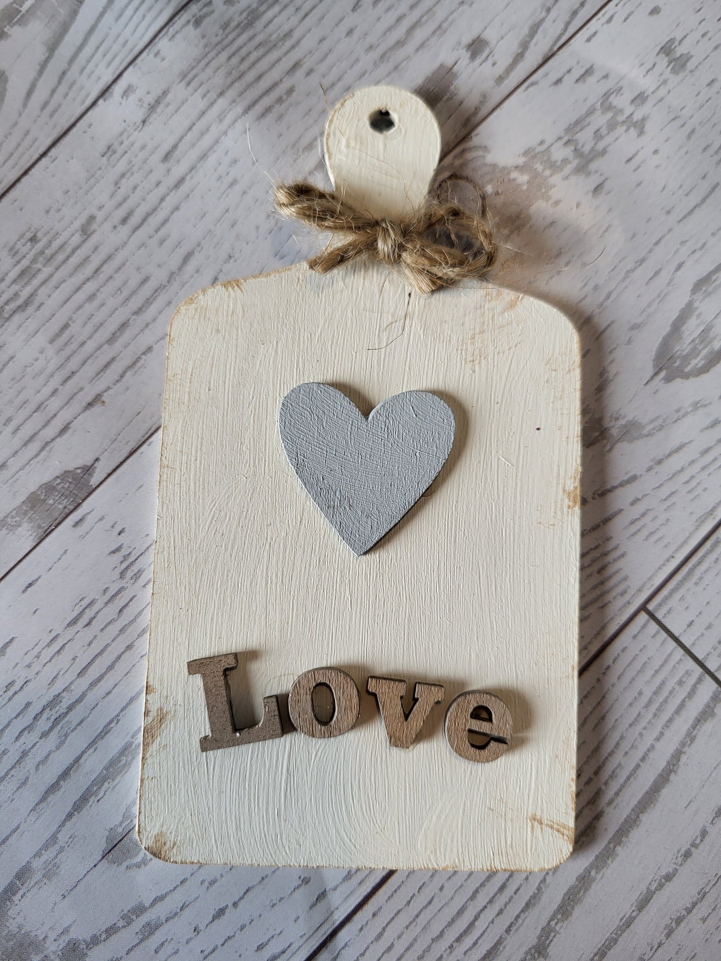 handmade everyday mini love cutting board for tiered trays and shelves with neutral colors and accents