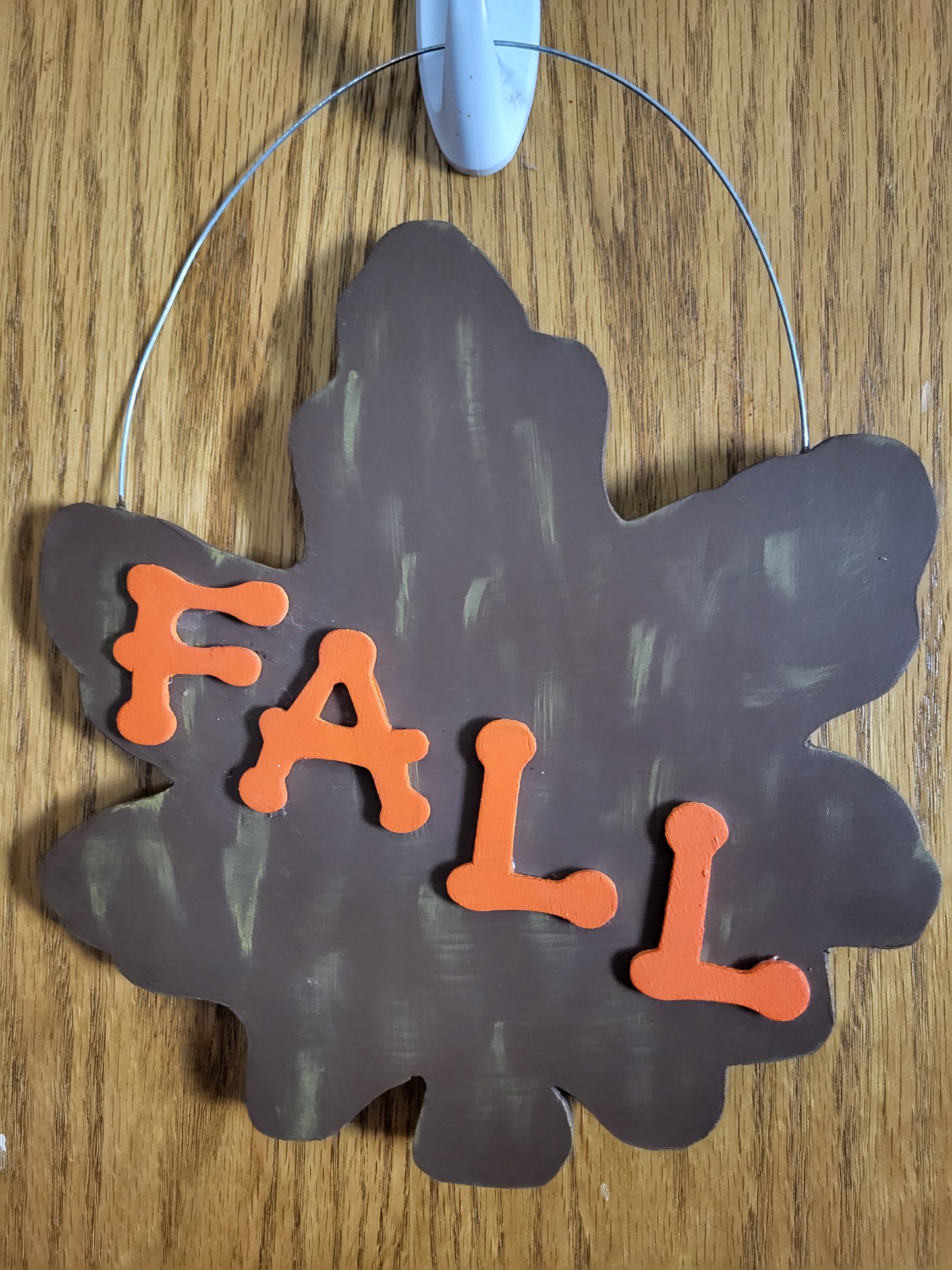 Rustic Fall Leaf sign - hand-painted wooden home décor