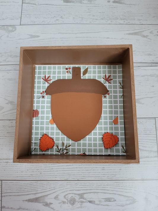 Fall Shadow Box - Rustic hand-painted home décor