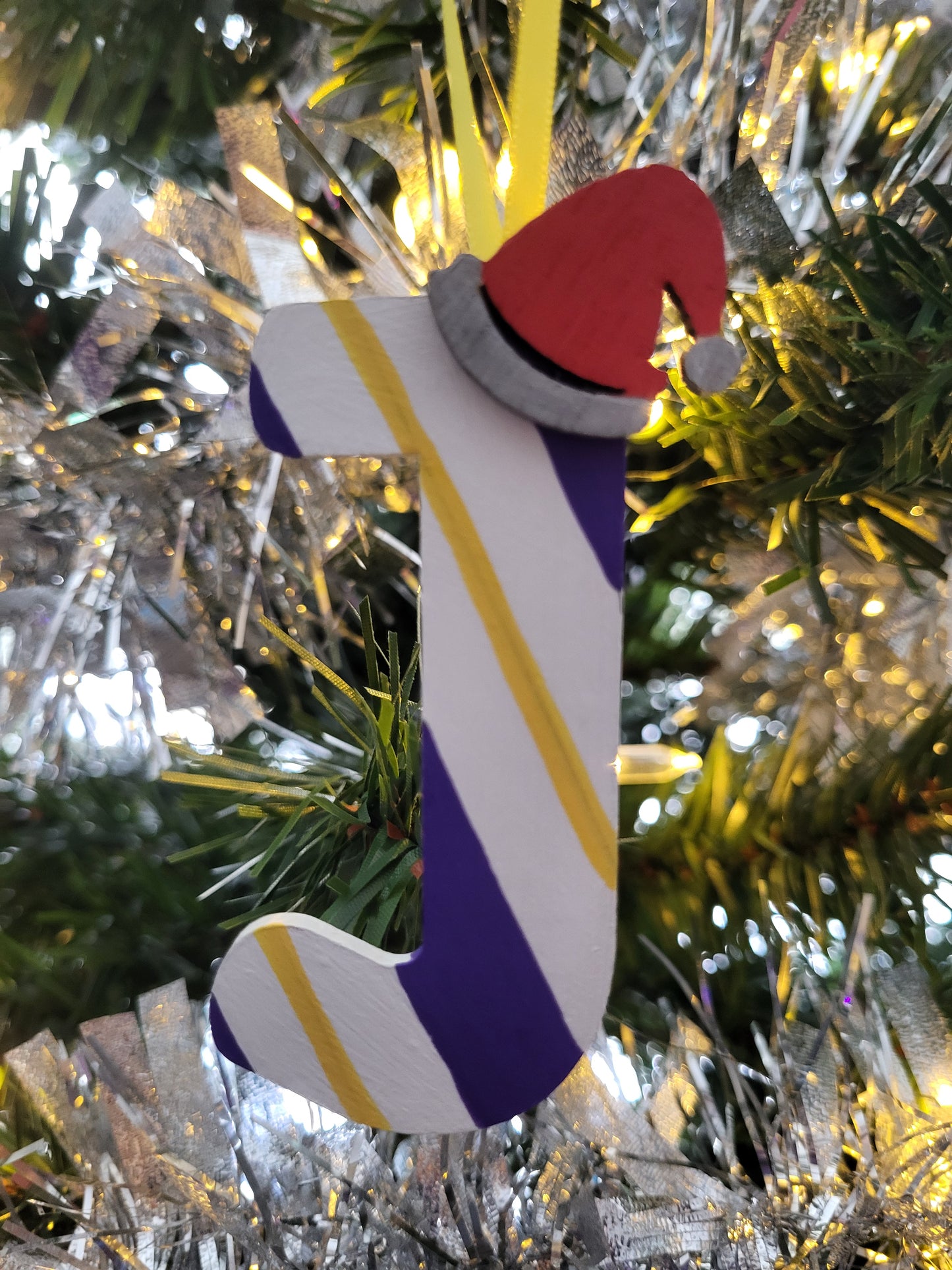 Personalized Candy Cane Letter - custom letter and colors