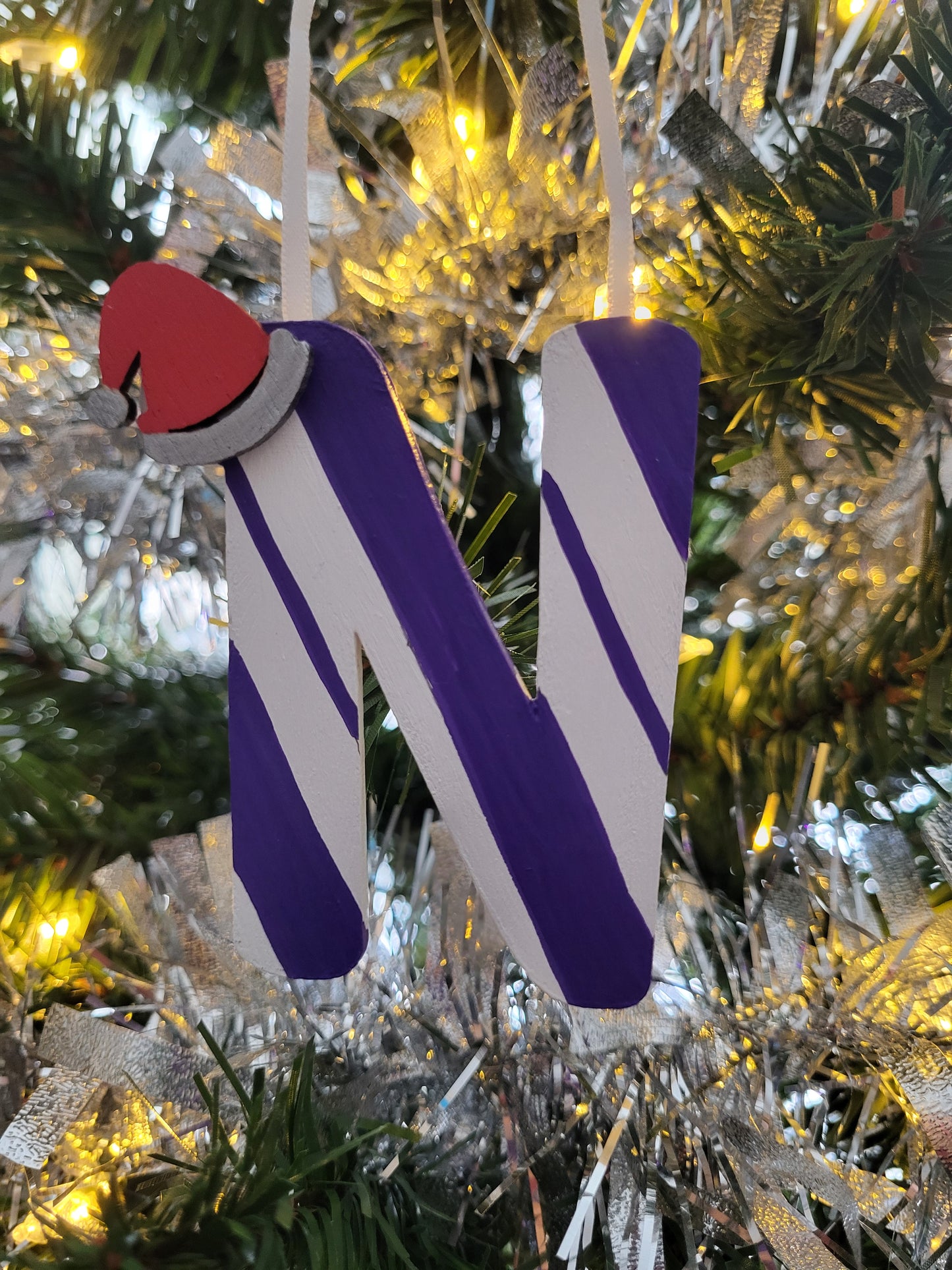 Personalized Candy Cane Letter - custom letter and colors