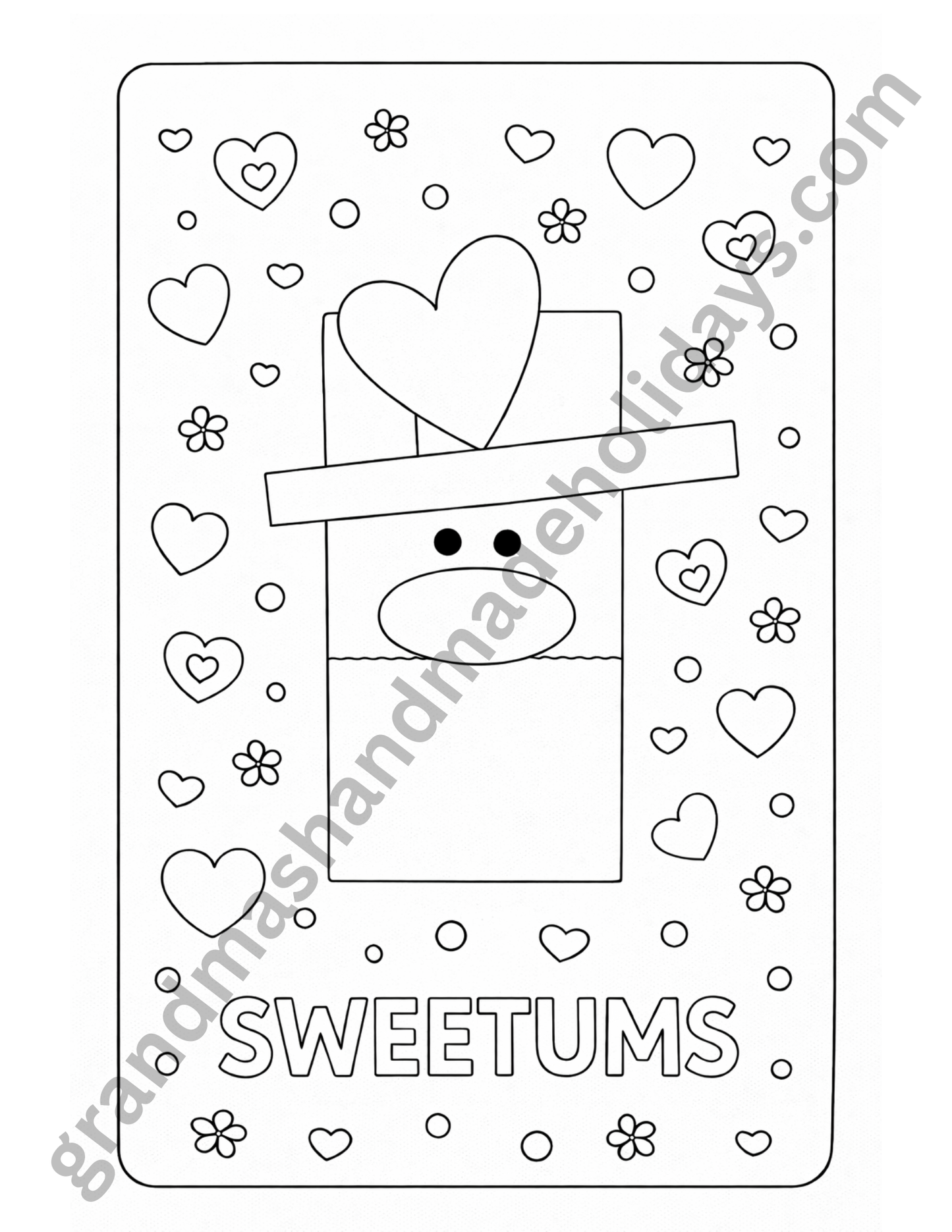 Valentine’s Coloring Pages | 5 page digital download
