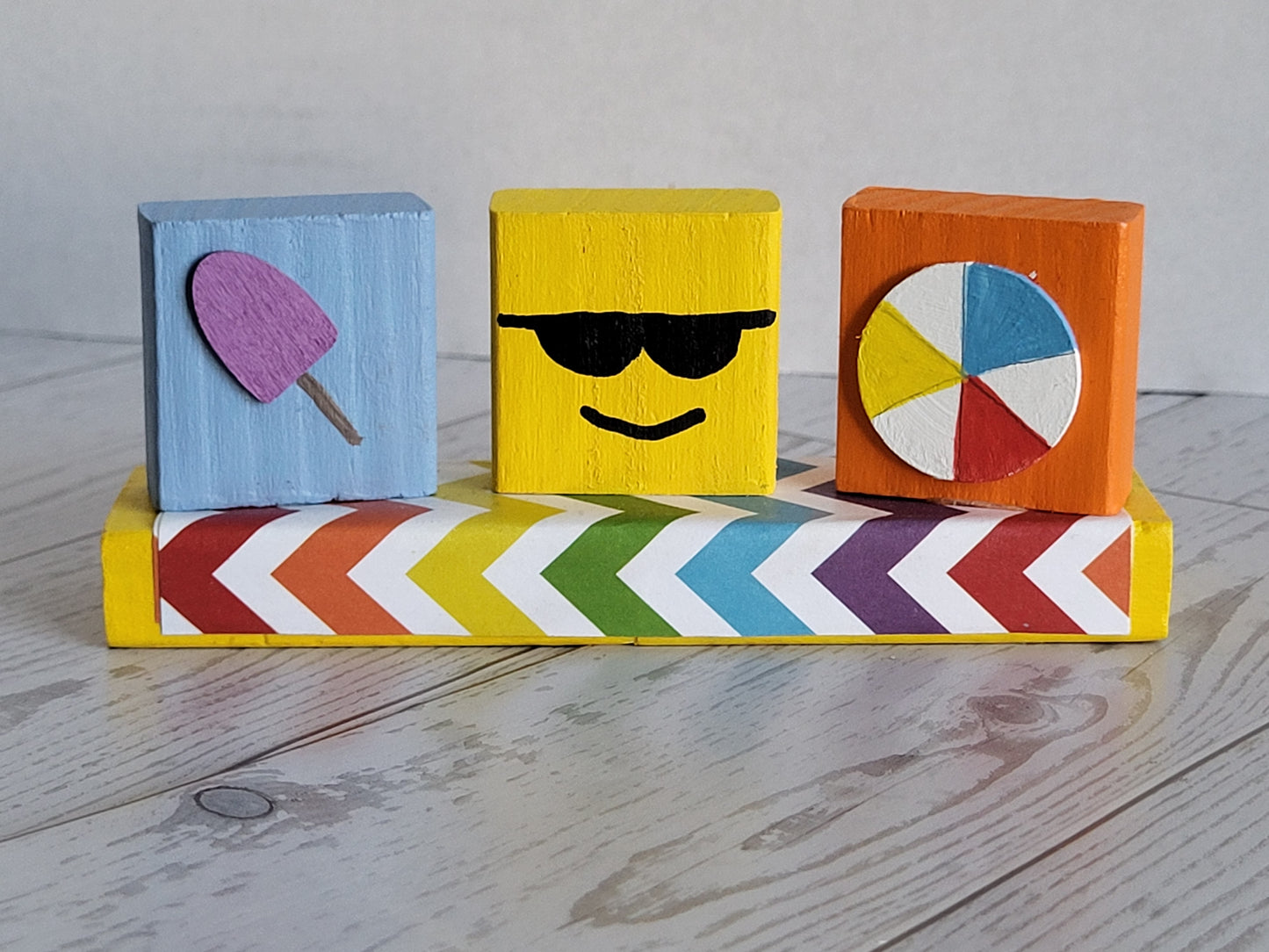 Handmade Summer Shelf Sitters  - Rustic Wooden Décor Collection