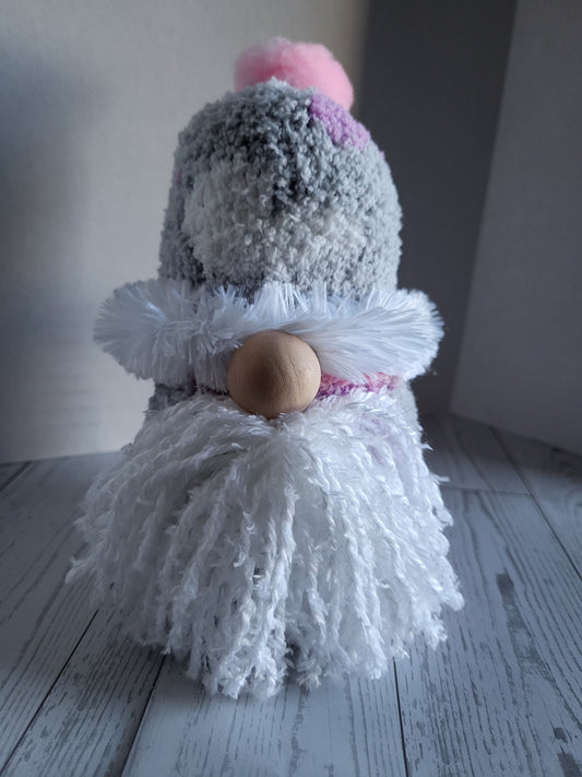 Valentine's Sock Gnome featuring cozy fabrics and festive colors for Valentine's décor