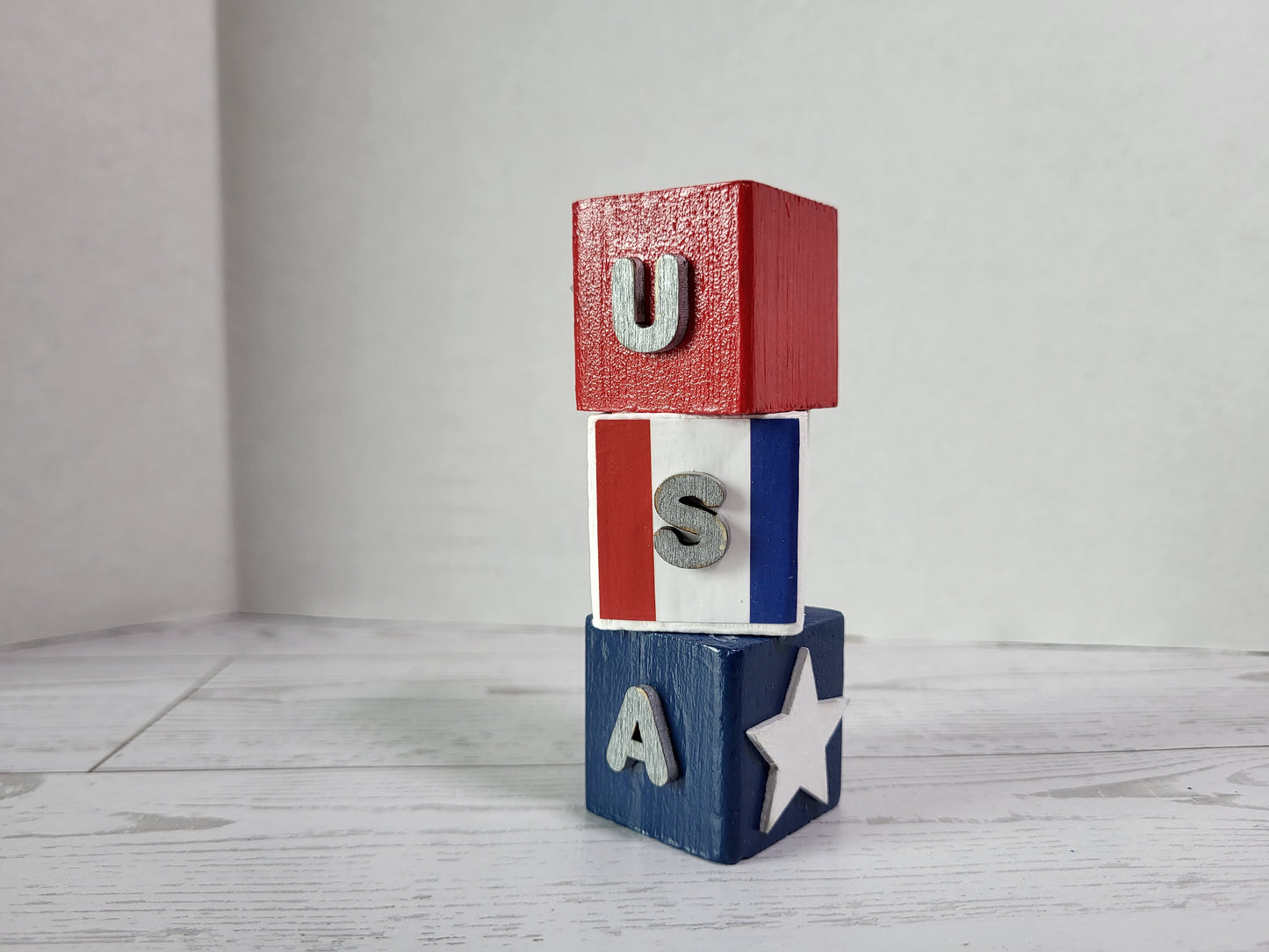 Handmade 4th of July Shelf Sitters  -  Rustic Wooden Décor Collection