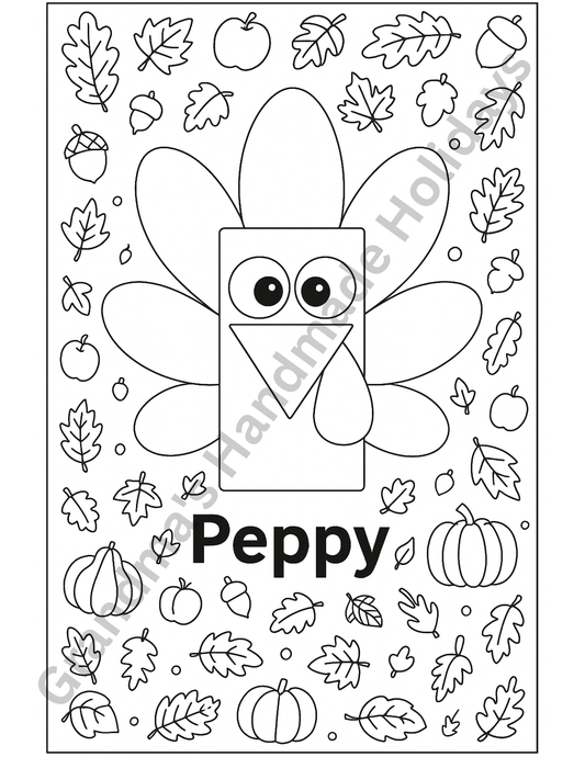 5 page collection of Thanksgiving coloring pages