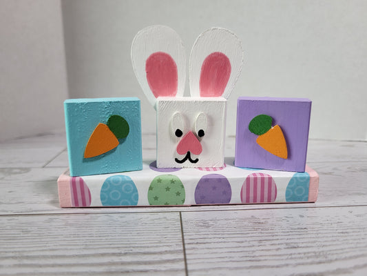 Nibbleton,  the Easter Mini Sitter - Handmade Wooden Shelf Décor