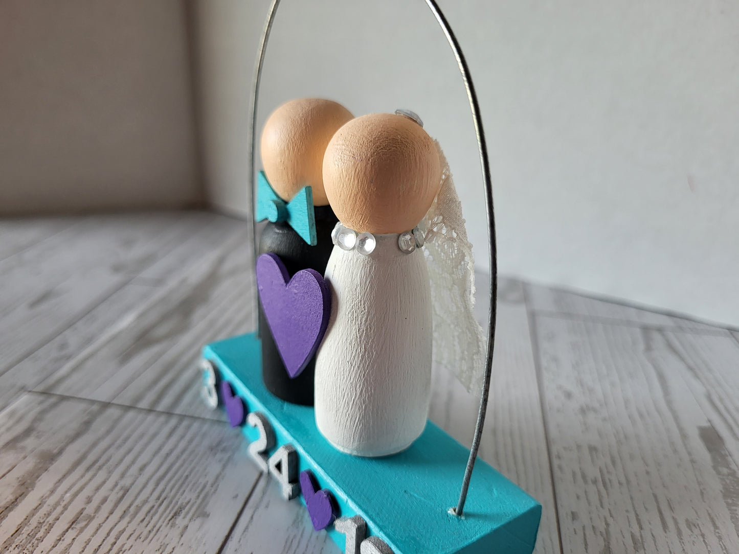 Personalized Wedding/Anniversary Ornament | Custom Date and Colors