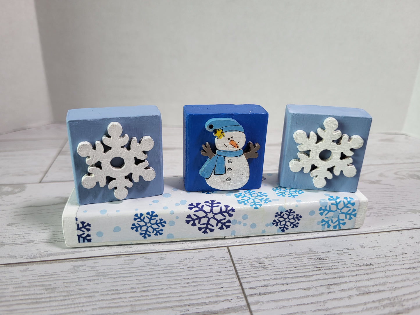 Handmade Winter Shelf Sitters  - Rustic Wooden Décor Collection