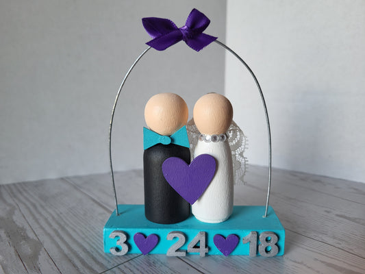 Personalized Wedding/Anniversary Ornament | Custom Date and Colors