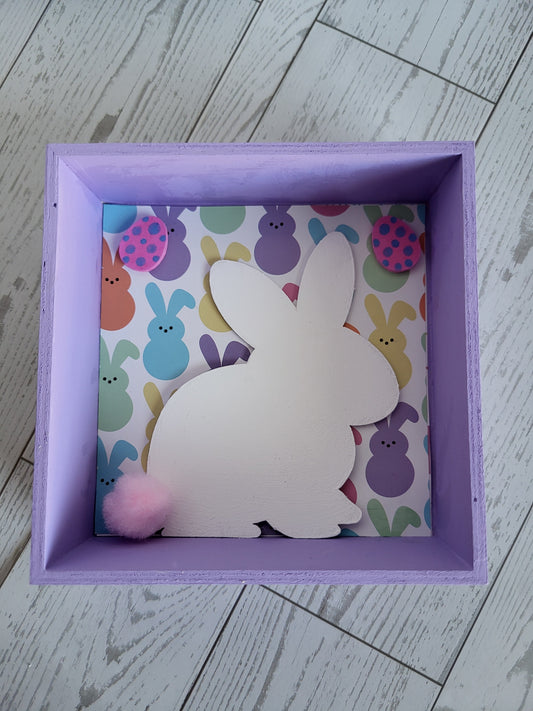 Handmade Easter Shadow Box  - Hand-painted Home Décor