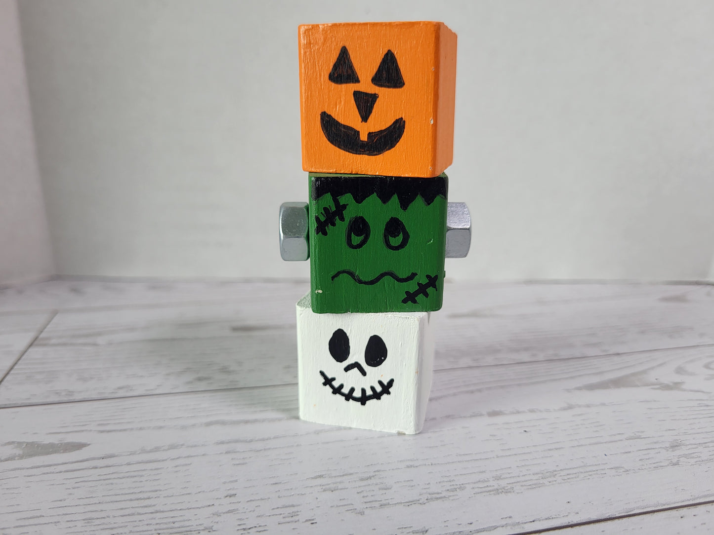Handmade Halloween Shelf Sitters  - Rustic Wooden Décor Collection