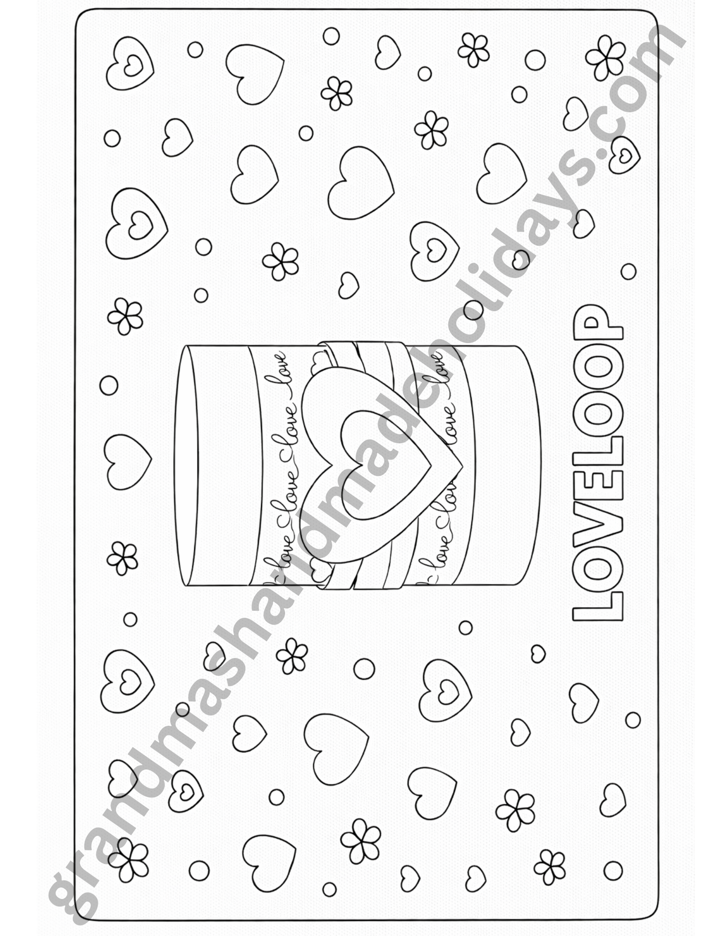 Valentine’s Coloring Pages | 5 page digital download