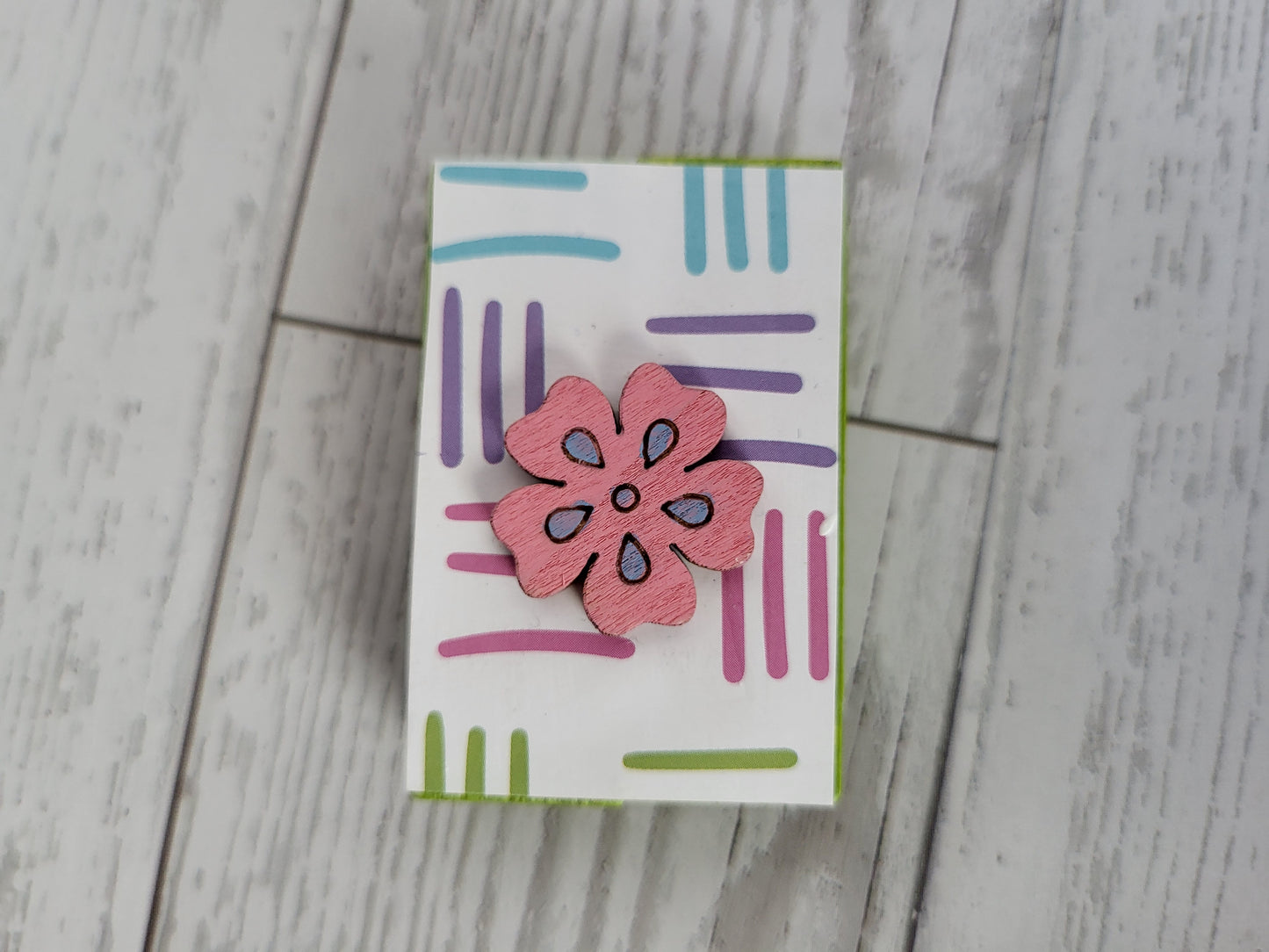 Handmade Spring Magnet Set - Rustic Wooden Decor