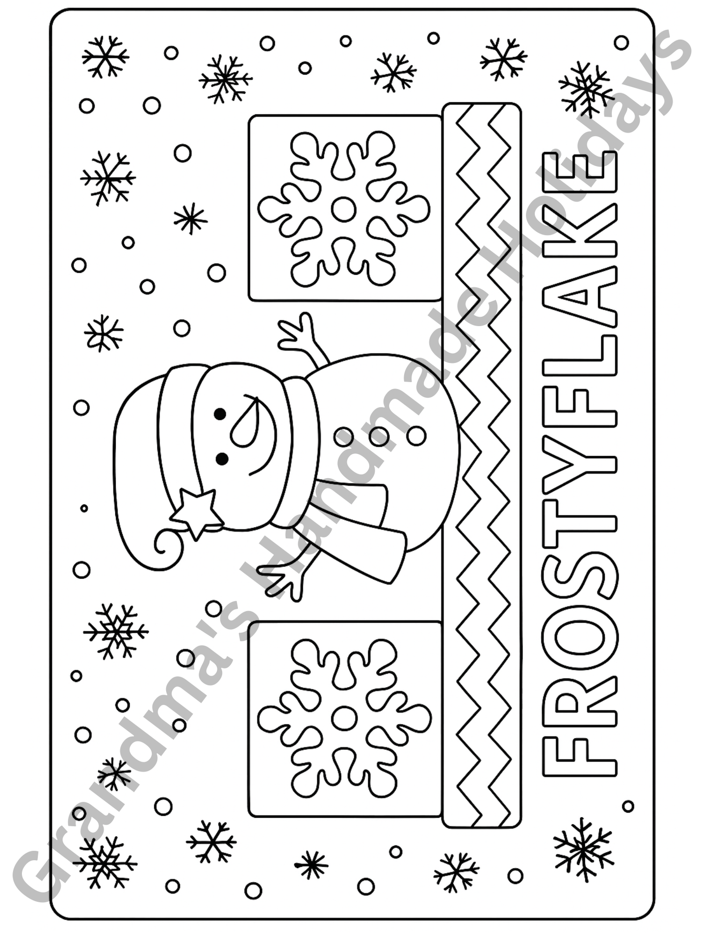 Winter Coloring Pages - 5 page digital download
