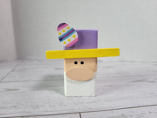 Jellybean,  the Easter Mini Gnome  - Handmade Eooden Shelf Sitter