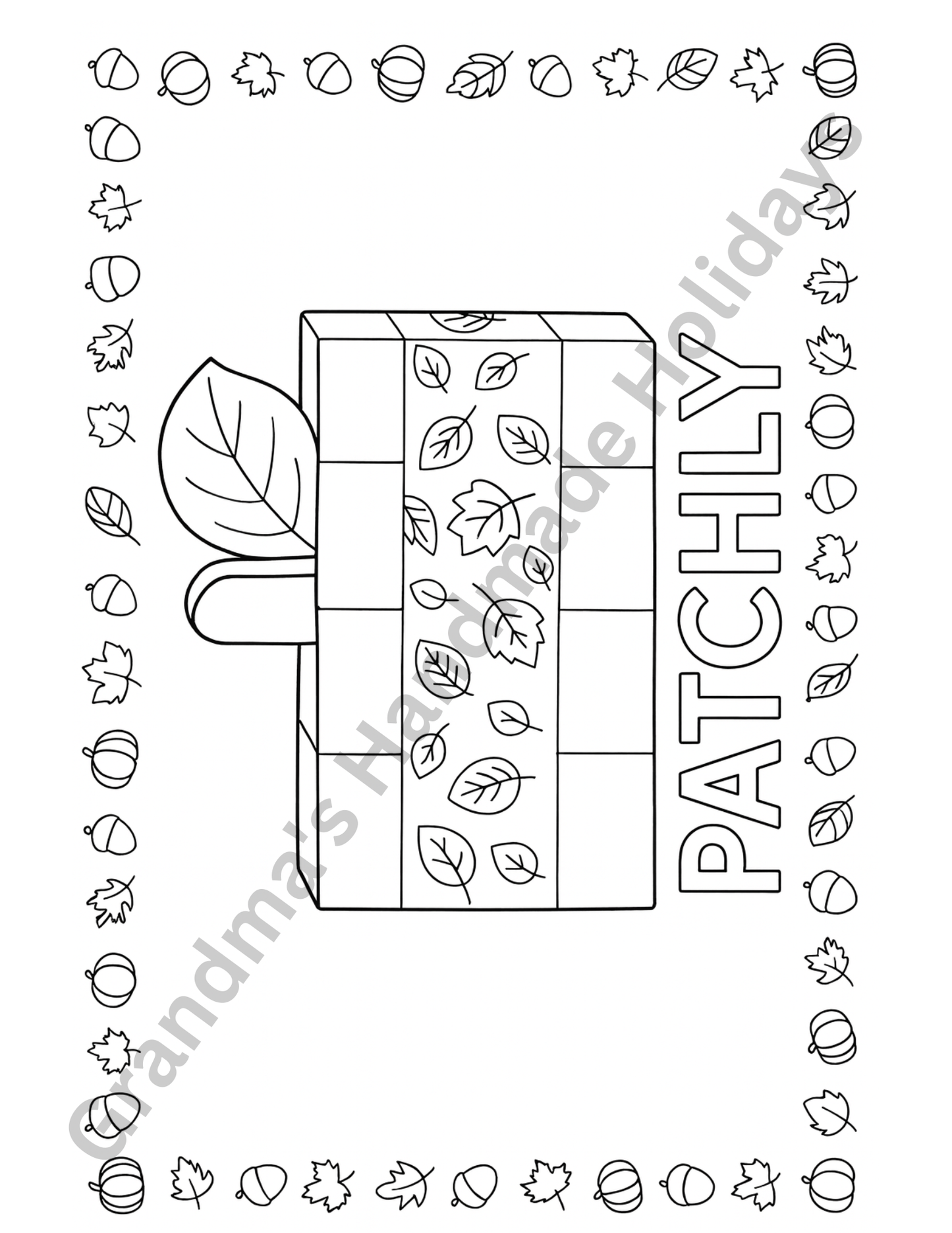 Thanksgiving Coloring Pages  |  5 page digital download