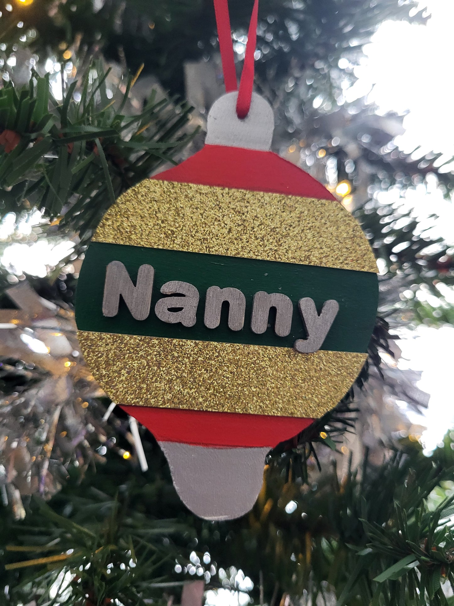 Personalized Grandparent Ornament - custom name and colors