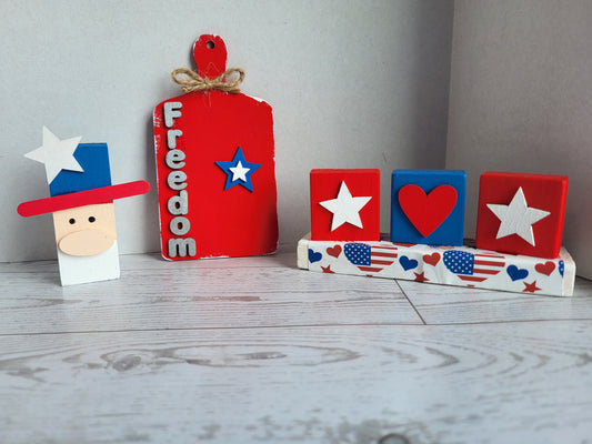 Patriotic Mini Scene | 3 piece set