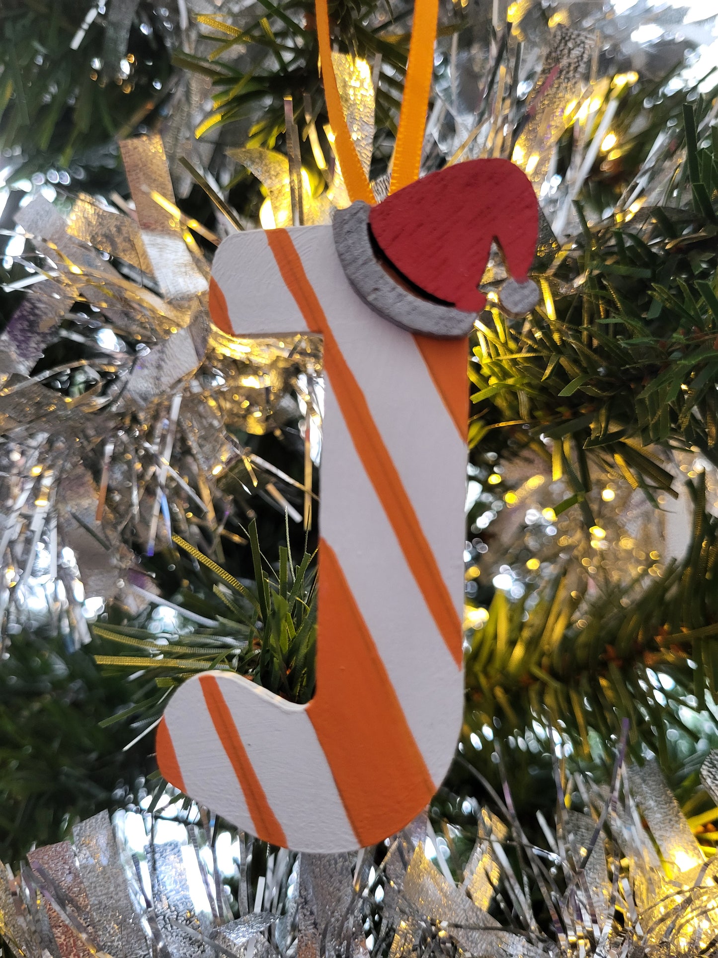 Personalized Candy Cane Letter - custom letter and colors