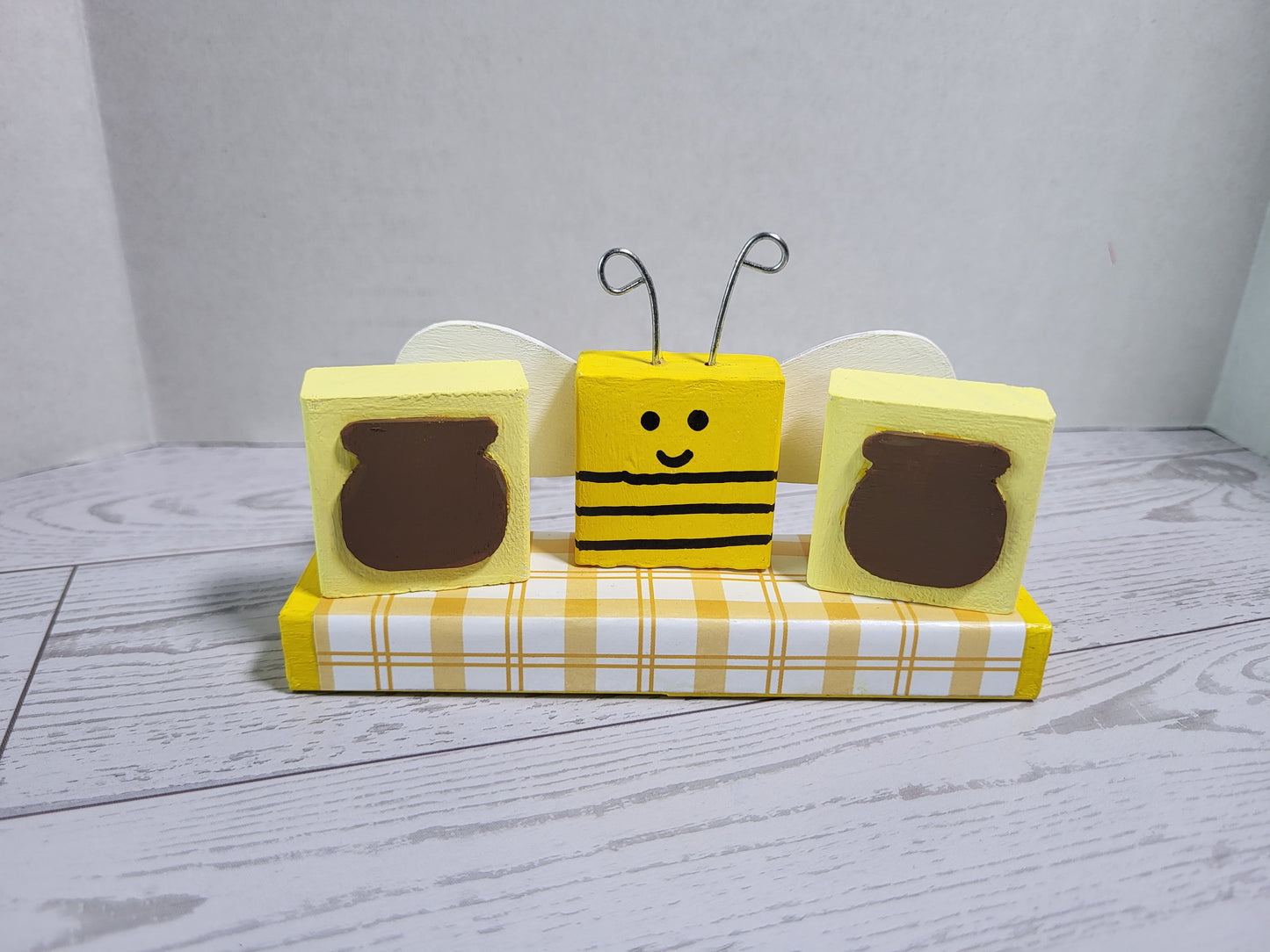 Handmade Summer Bee Shelf Sitters - Rustic Wooden Décor Collection