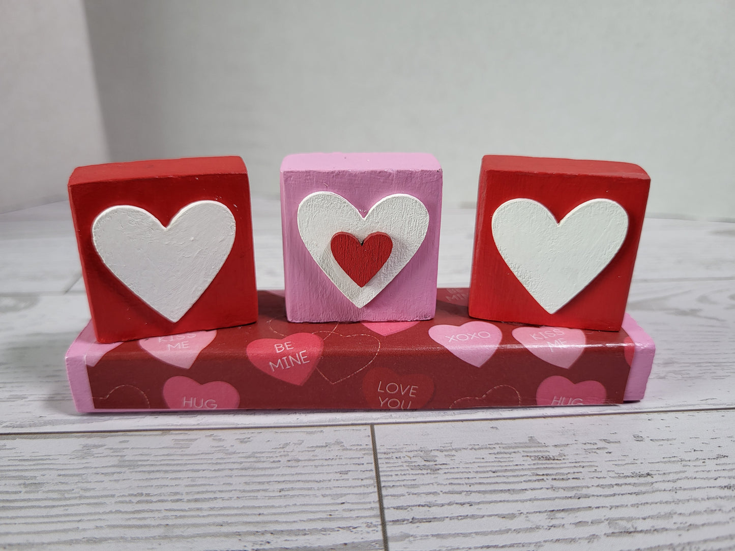 Handmade Valentine's Day Shelf Sitters  - Rustic Wooden Décor Collection