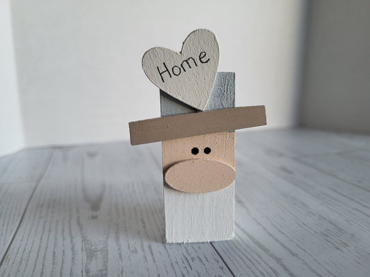 Homer, the Everyday Mini Gnome - Handmade Wooden Shelf Sitter