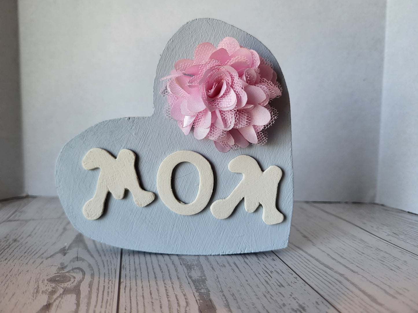 Mom Heart Shelf Sitter  | Made for Mom