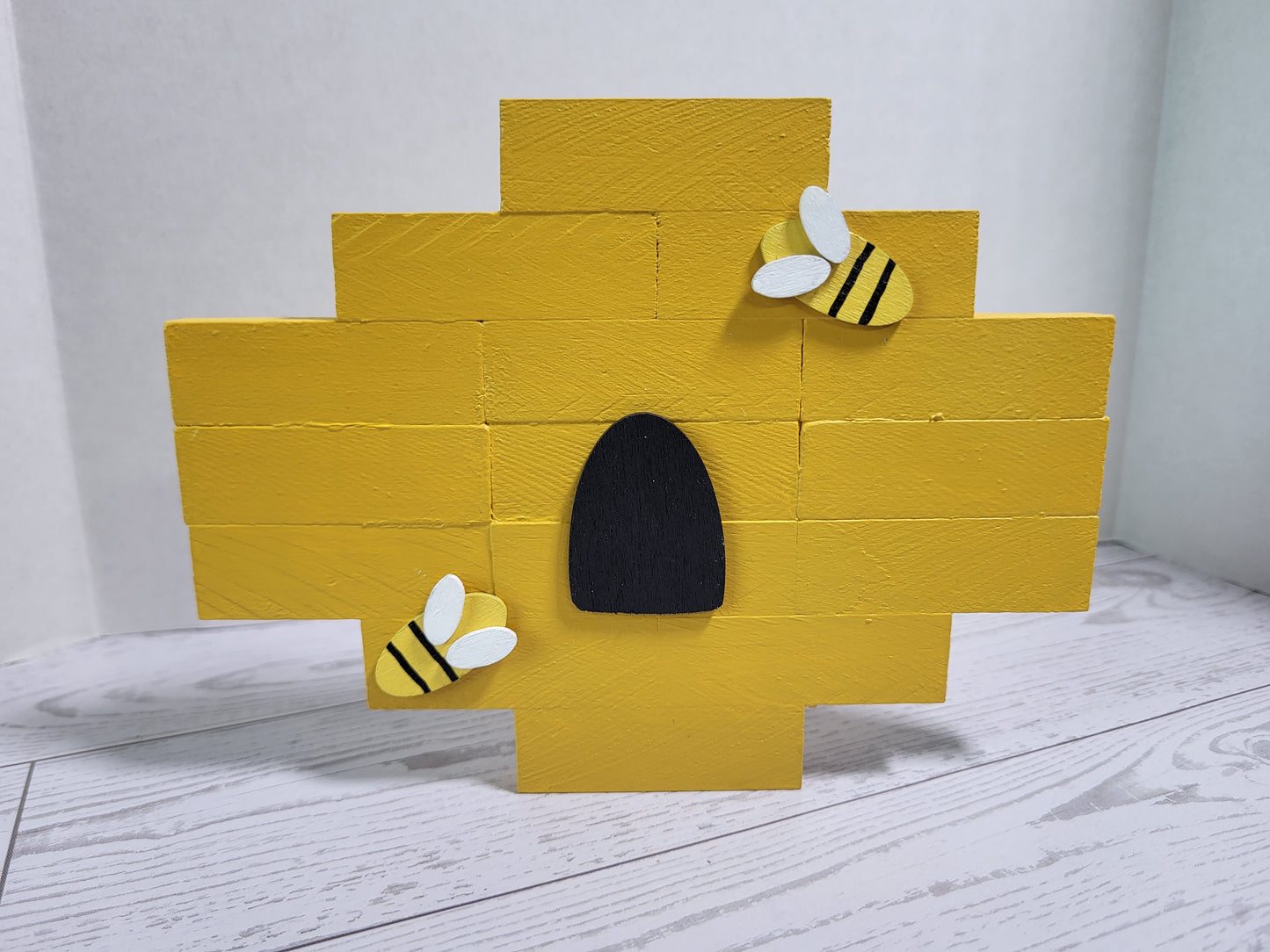 Handmade Summer Bee Shelf Sitters - Rustic Wooden Décor Collection