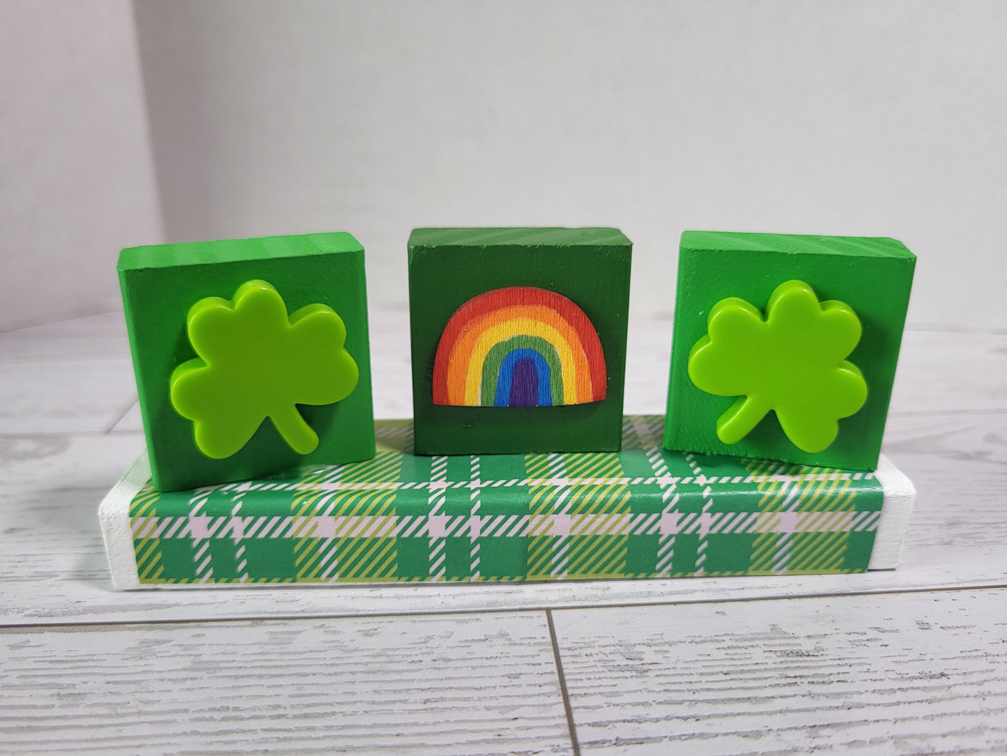 Handmade St. Patrick’s Day Shelf Sitters  - Rustic Wooden Décor Collection