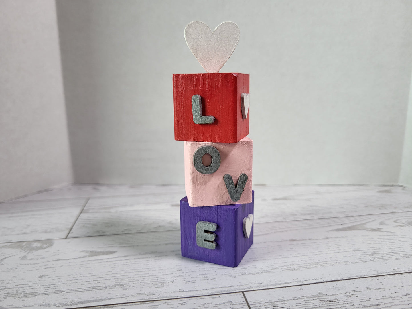 Handmade Valentine's Day Shelf Sitters  - Rustic Wooden Décor Collection