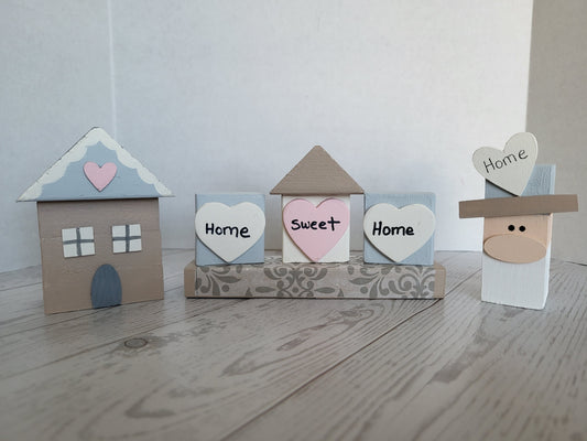 Grandma's Cozy Everyday Shelf Sitter Collection  - Handmade Home Décor