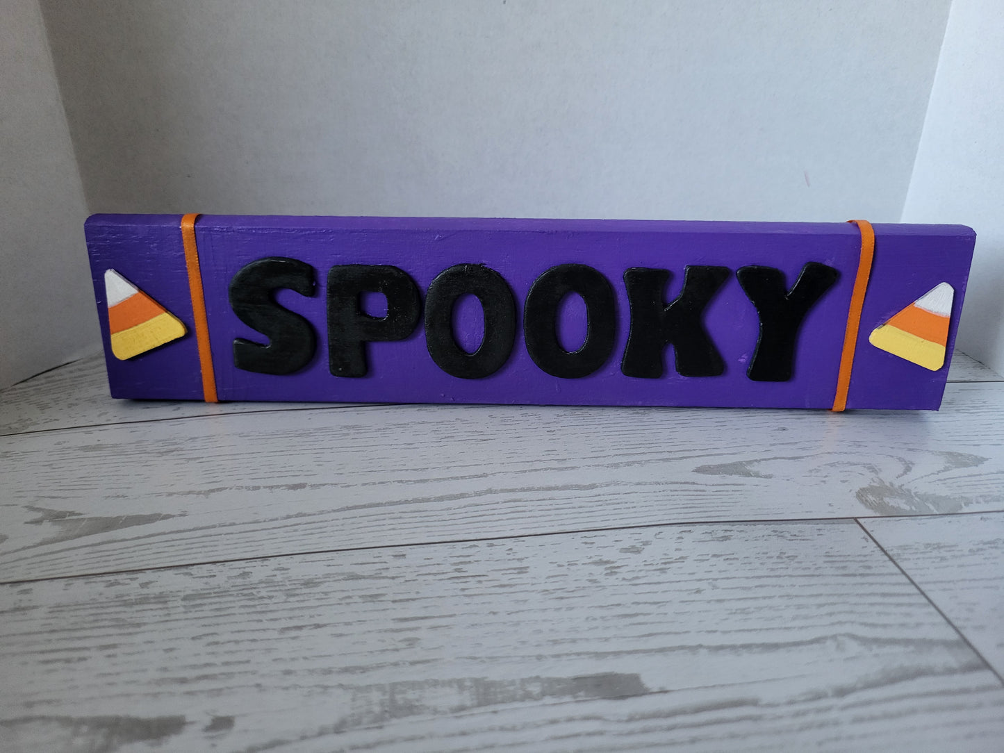 Rustic Halloween Word Sign - Handmade Wooden Shelf Décor decor