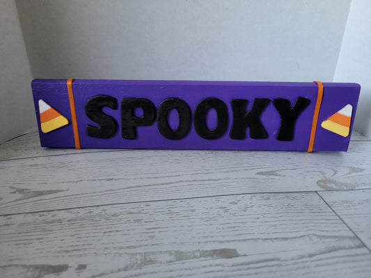 Rustic Halloween Word Sign - Handmade Wooden Shelf Décor decor