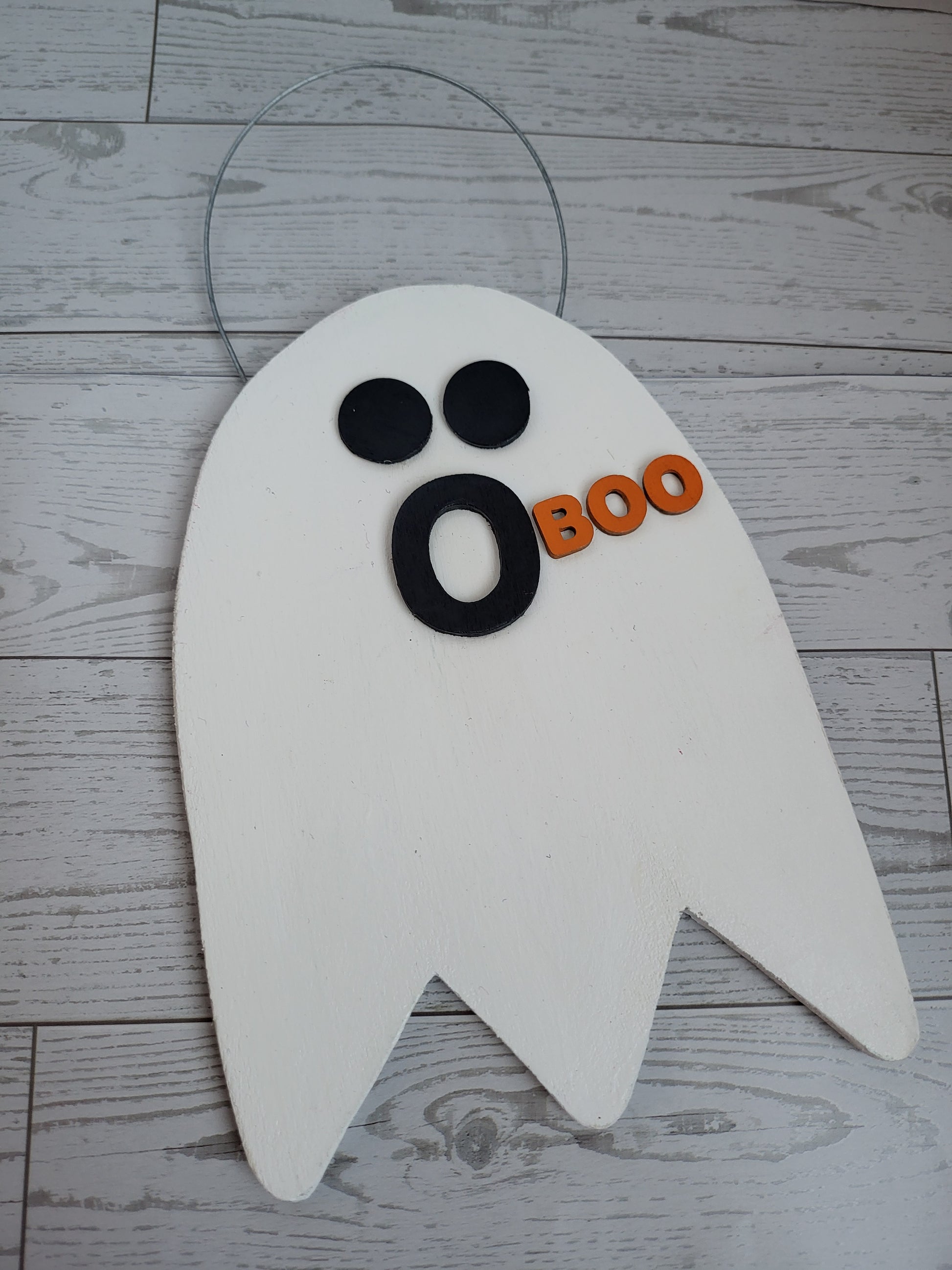 Handmade Halloween ghost sign - hand-painted home décor