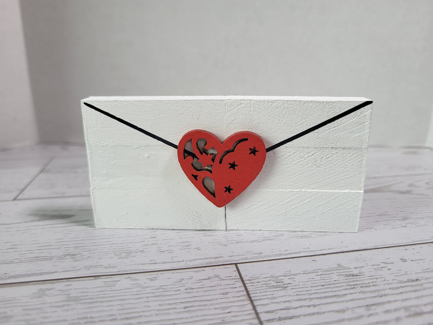 Handmade Valentine's Day Shelf Sitters  - Rustic Wooden Décor Collection