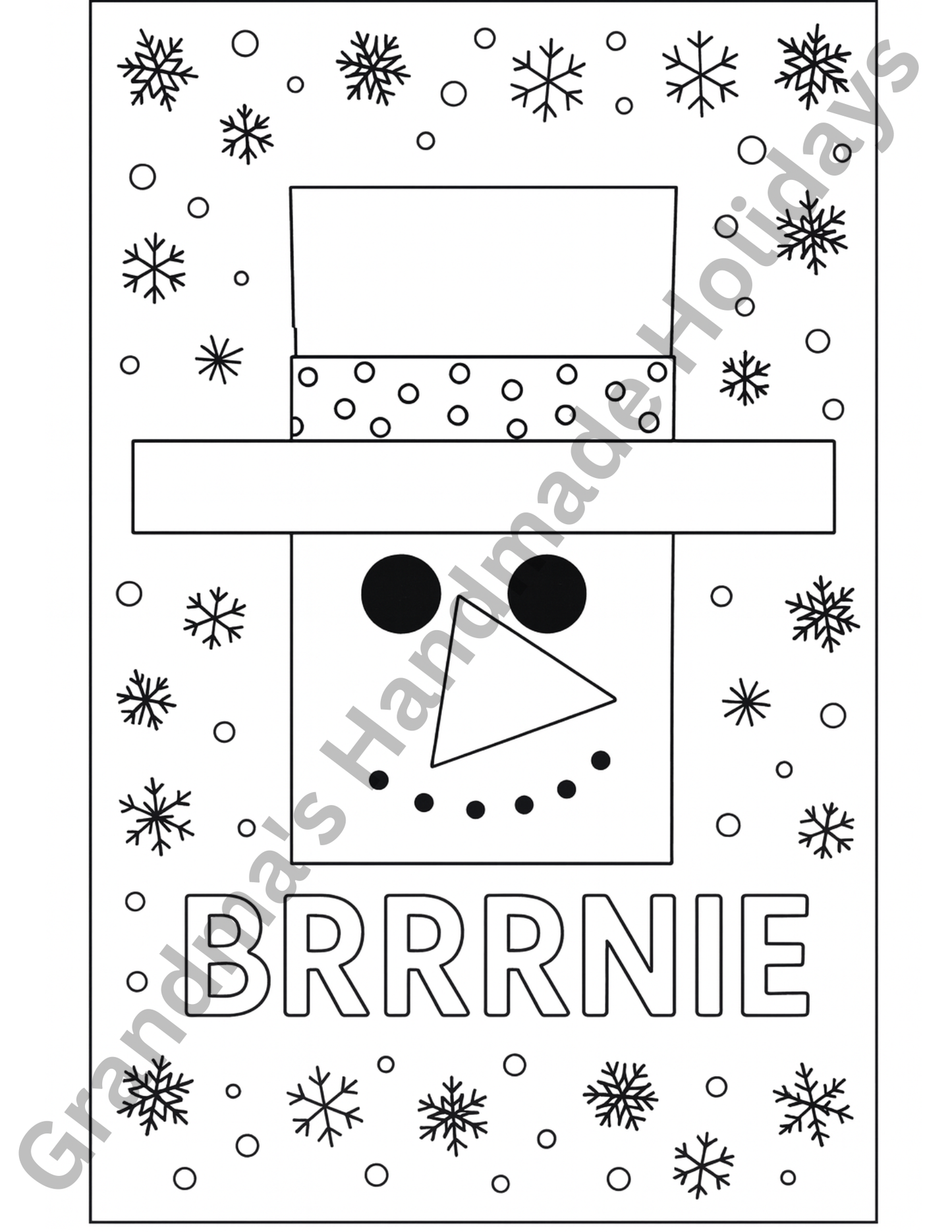 Winter Coloring Pages - 5 page digital download