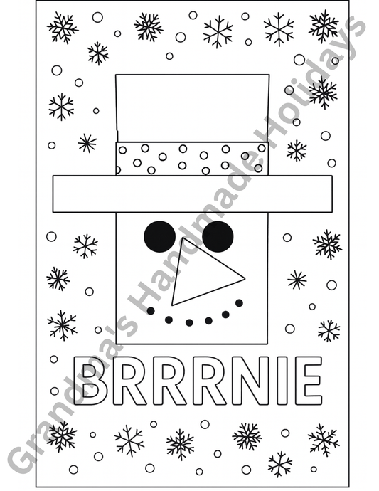 Winter Coloring Pages - 5 page digital download