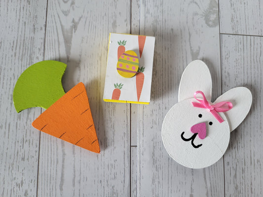 Handmade Easter Magnet Set  - Rustic Wooden Decor
