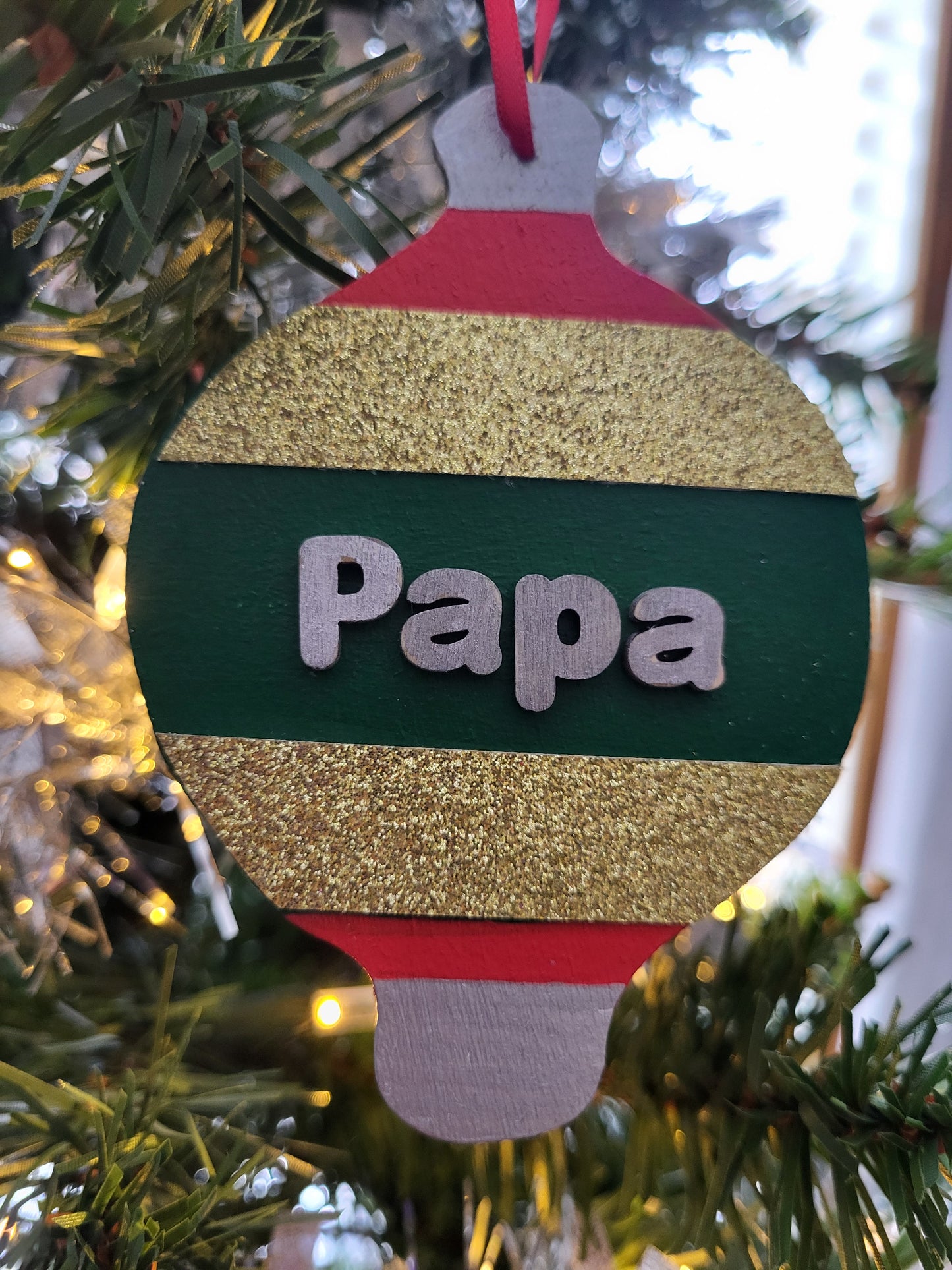 Personalized Grandparent Ornament - custom name and colors