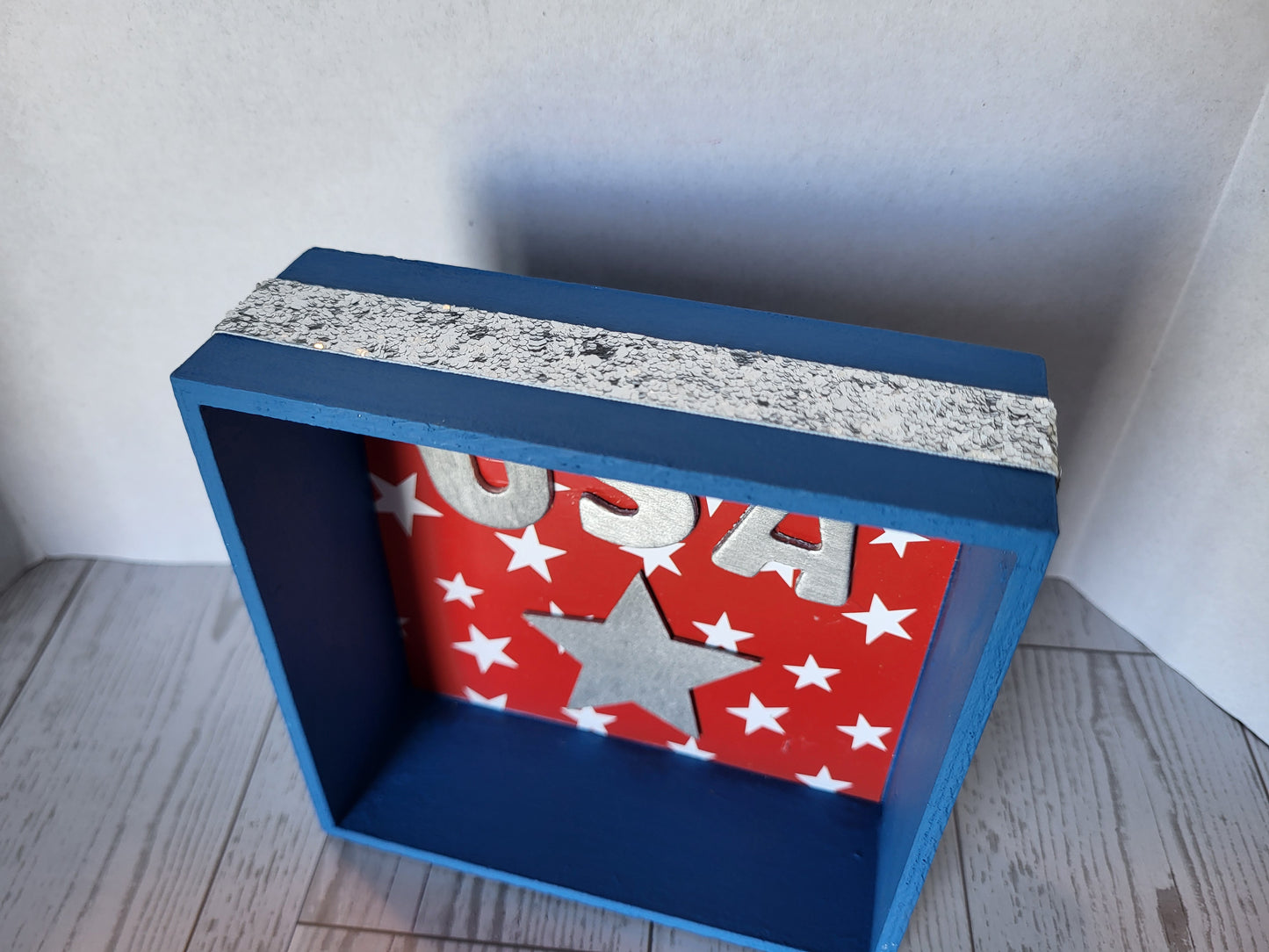 Patriotic Shadow Box | Stars and Stripes