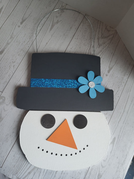 Handmade Winter Shape Sign - hand-painted wooden home decor