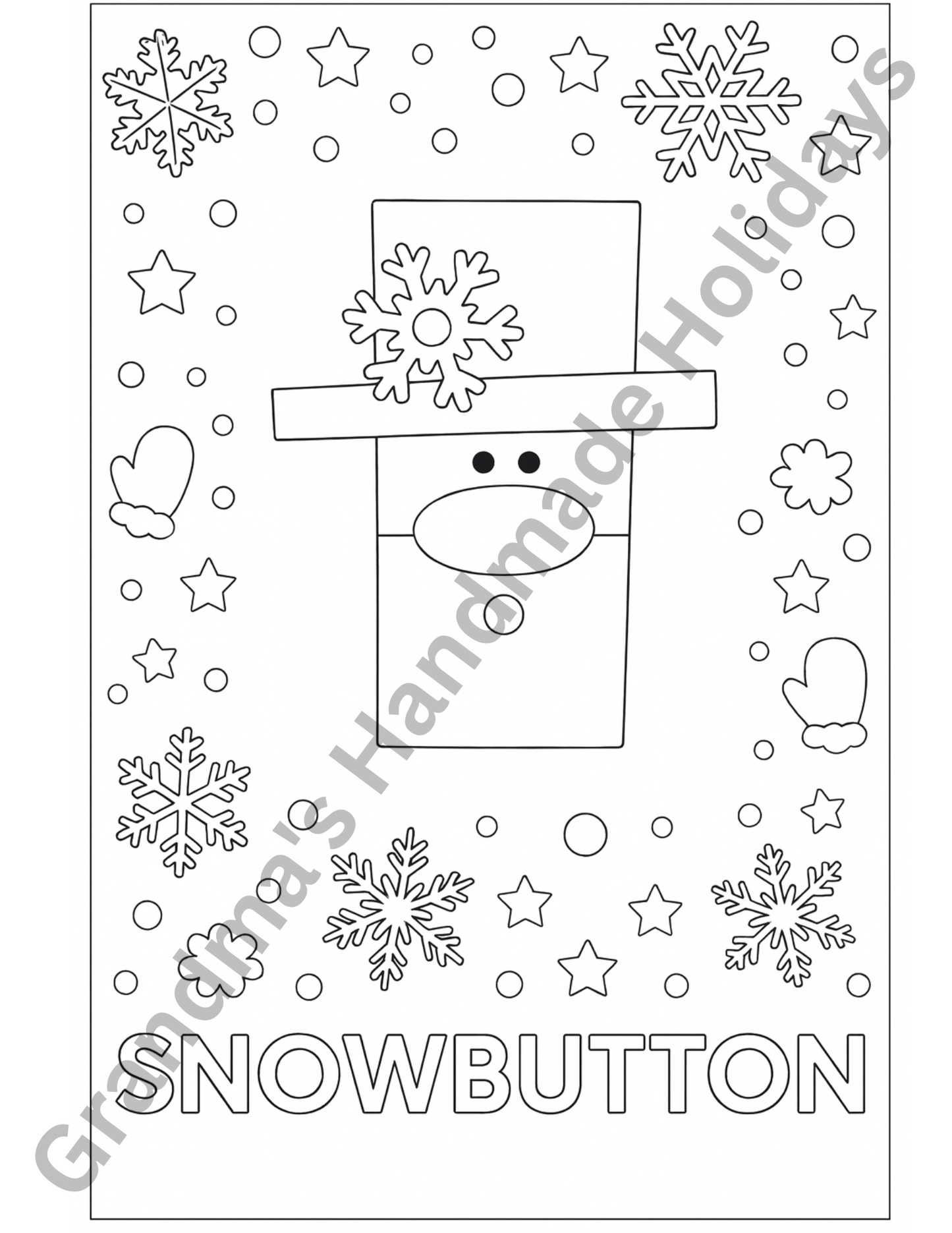 Winter Coloring Pages - 5 page digital download